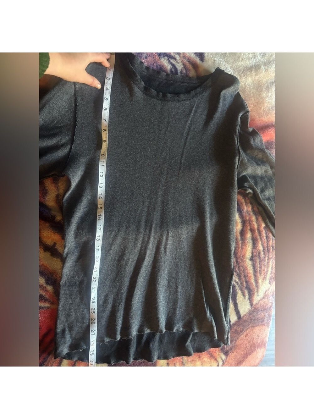LULULEMON Dark or Light Grey Reversible Unisex Cotton Blend Long Sleeve Shirt - Picture 12 of 14
